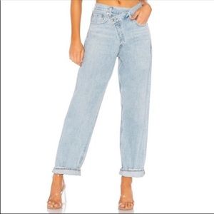 AGOLDE Criss-Cross High-Waisted Suburbia Jeans